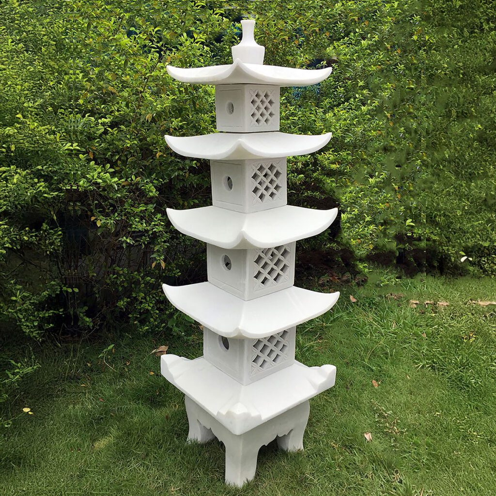 Enigma Marble Effect 5 Tier Pagoda Garden Statue 5060235338205 2